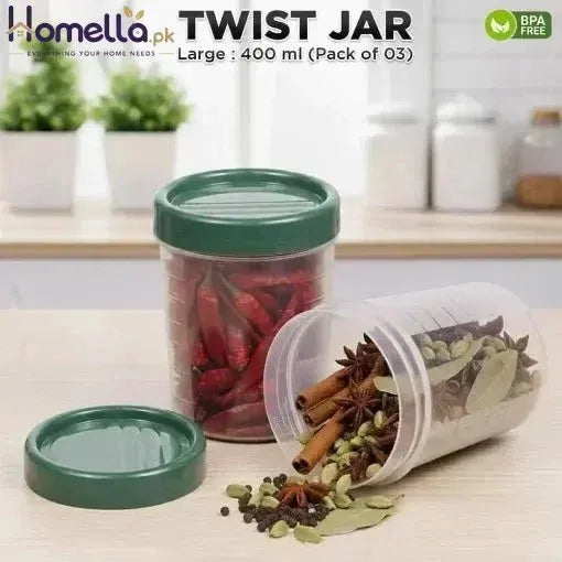 Twist Jar 400ml (3 pcs pack)