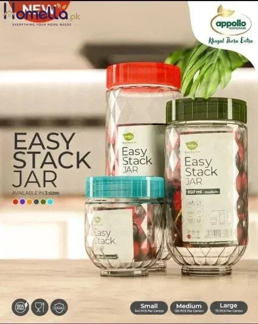 Easy Stack Jar Pack of 3 – (S/M/L)