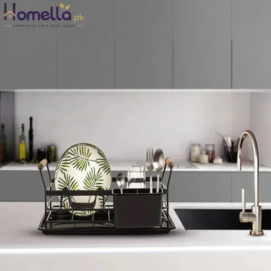 Dish Rack With Wooden Handles 1 Floor