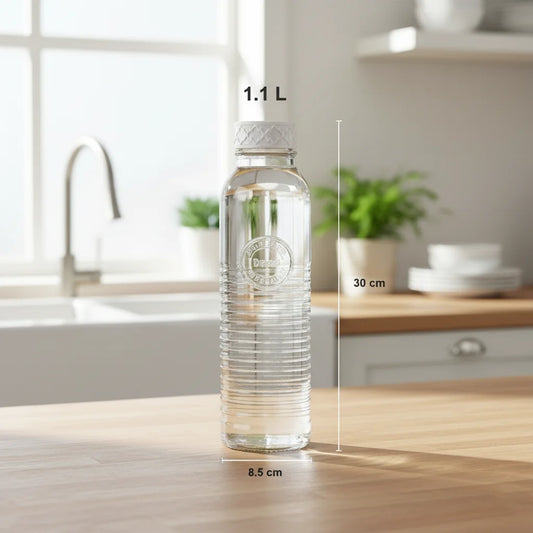 Glass Water Bottle 1.1 LTR
