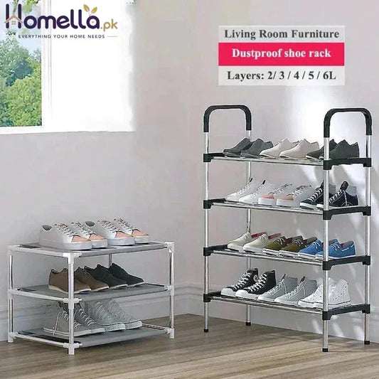 6-Story Aluminum Alloy Shoe Rack Multi-Layer Assembly Dust-Proof Storage for Dormitory Entrance Organizer shoemaker organizer