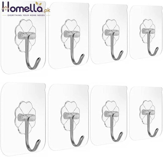 Transparent Strong Hooks Suction Heavy Load Rack & Cup Sucker 10 Pcs Set