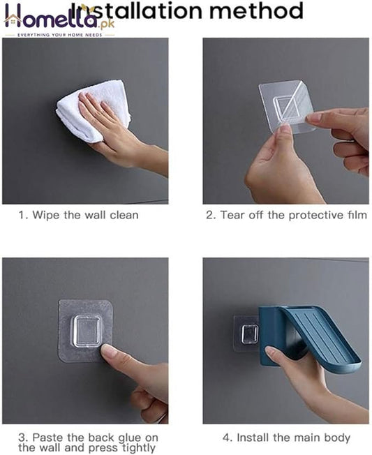 Multifunctional Soap Holder, Self adhesive Holder With Base Suction Cup, Slide Soap Holder