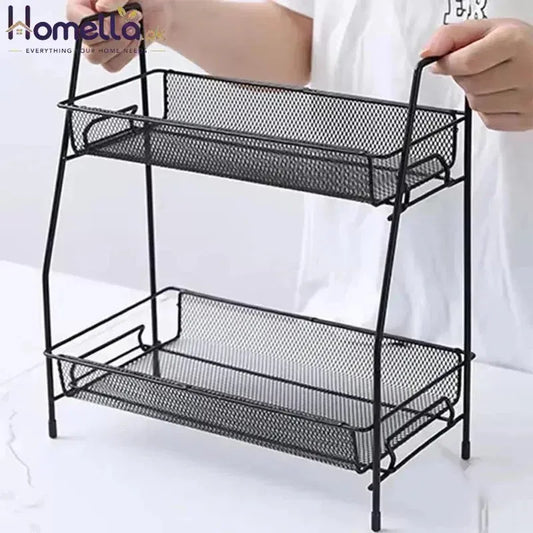 Stainless Steel Double Layer Storage Rack
