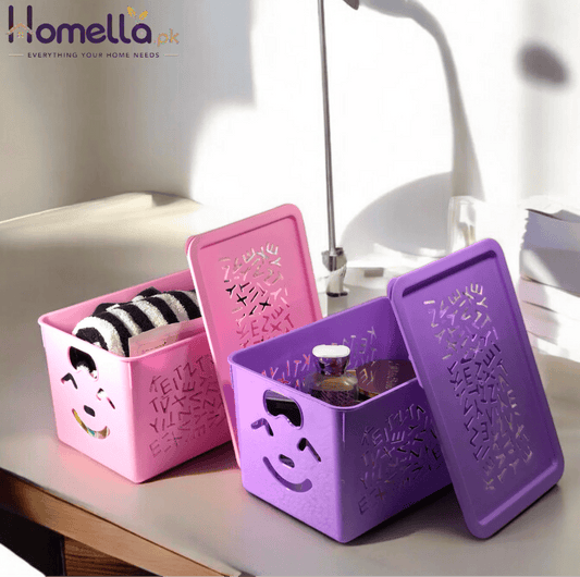 Smiley Basket With Cap Plastic 1 Pcs