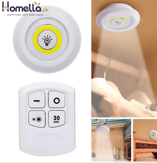 Remote Control Mini Light LED Under Cabinet Light Wireless Remote Control Dimmable Wardrobe Home Bedroom Kitchen Closet Light