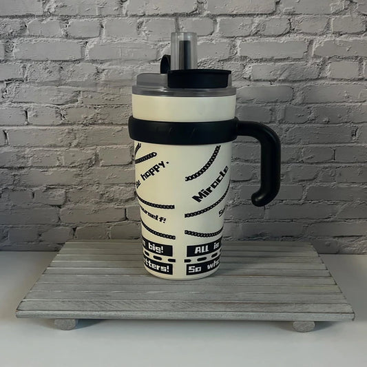 Cute Thermos Water Bottle β 1200ml Travel Coffee Mug ( Random Design)