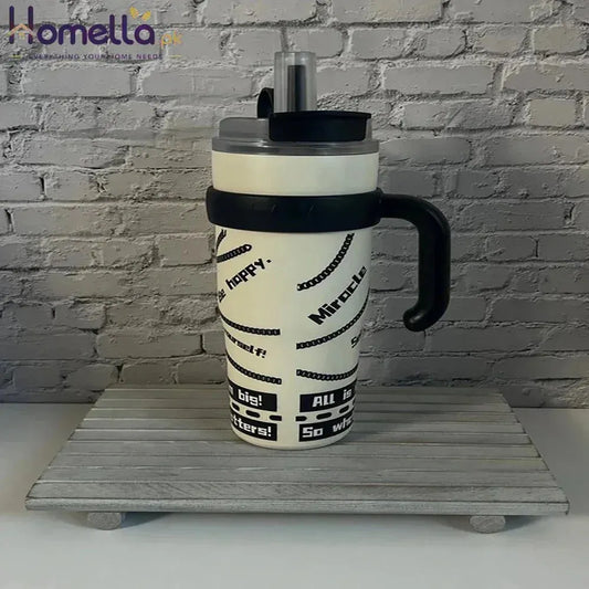 Cute Thermos Water Bottle – 1200ml Travel Coffee Mug ( Random Design)
