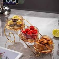 Serving Stand with Glass Bowl