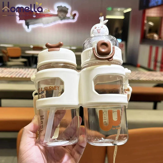 Double Insulated Plastic Water Bottle 1000ml – Leakproof & BPA-Free
