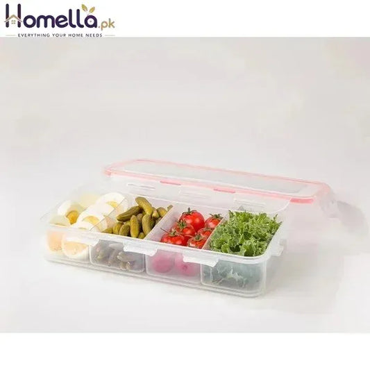 Plastic food Container 4 Section Box 1.8LTR