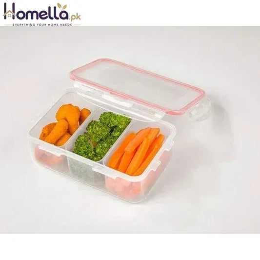 Plastic food Container 3 Section Box