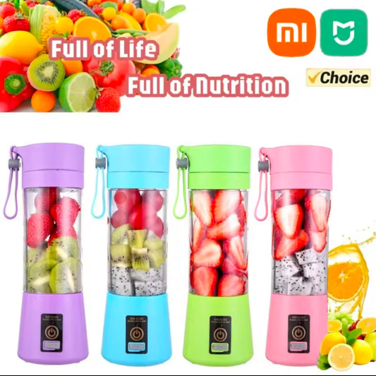Xiaomi Portable Mini Blender for Shake and Smoothie Rechargeable 380ml Traveling Fruit Juice Cup Hand Fruit Blender Juicing Cups