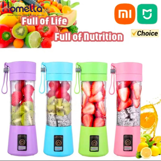 Xiaomi Portable Mini Blender for Shake and Smoothie Rechargeable 380ml Traveling Fruit Juice Cup Hand Fruit Blender Juicing Cups