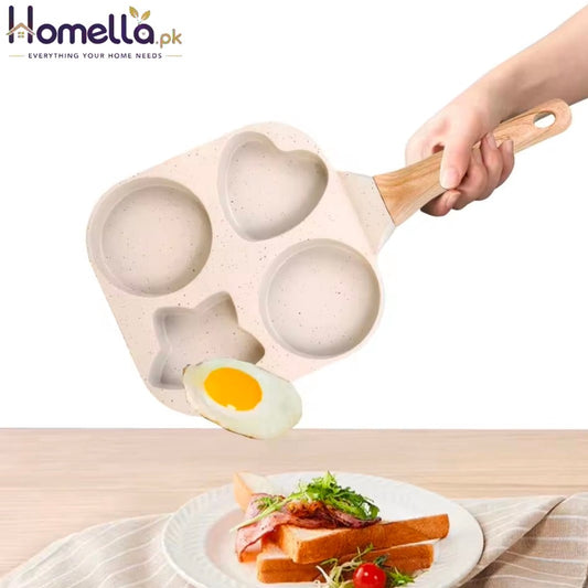 Frying Pan Nonstick Grill Pan 4- Cup Egg Frying Pan for Gas Stove and Induction Cookware