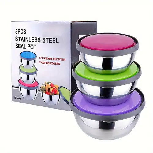 3 Pcs Food Container Set – Airtight, Leak Proof & Durable