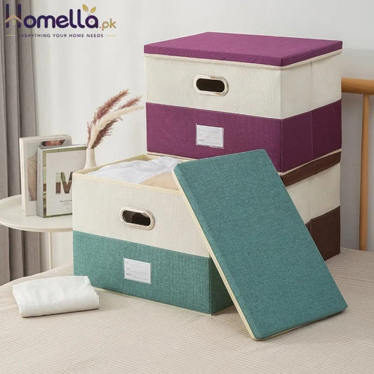 Storage Box with Cover – Durable Organizer for Clothes & Accessories
