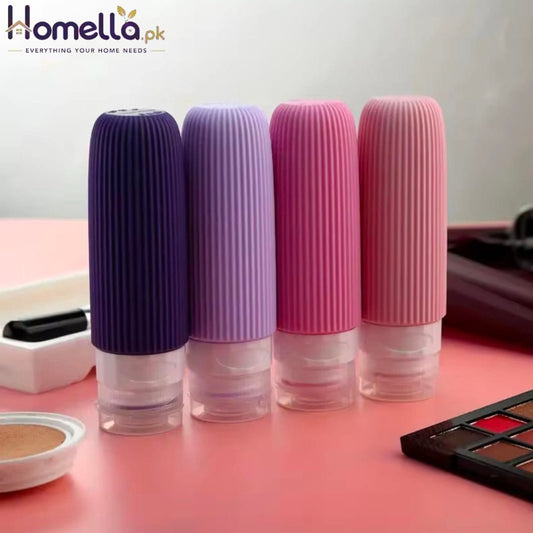 90MI/Set Silicone Travel Multicolour Cosmetic Bottles Empty Container Leakproof Refillable Bottle for Shampoo Conditioner Lotion