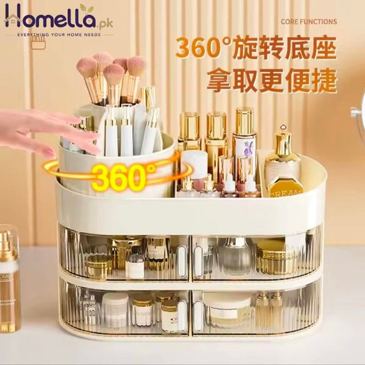 Three-Layer Drawer Type Cosmetics Storage Box Jewelry Storage Box Cosmetic Table Plastic Storage