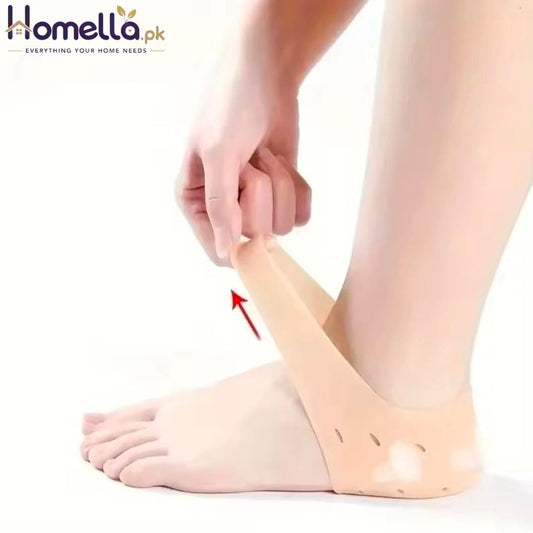 1 Pair Silicone Rubber Gel Socks Anti Cracking Liner Heel Socks Elastic Silicon Moisturizing Foot Skin Care Heel Foot Protection