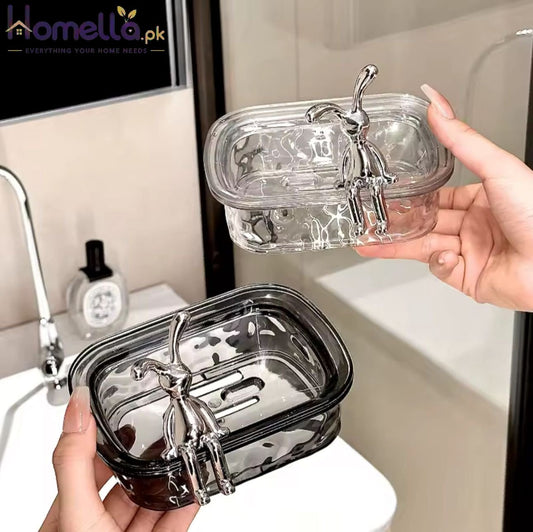Plastic Bathroom Box in the Bathroom Household Soap Dish Rabbit Decor Soap Storage Rack for Draining Water Bathroom Accessories