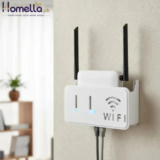 Wall-Mounted Wireless Router Storage Box & Cable Organizer