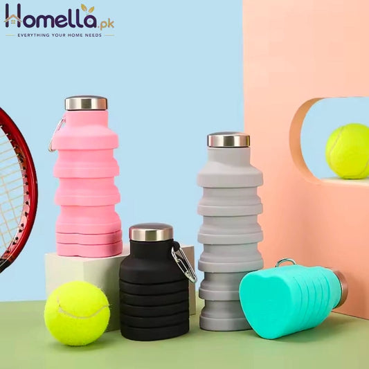 New Portable Silicone Water Bottle Retractable Folding Coffee Battle Cups E Outdoor Travel Tools Collapsible Sport Bottles