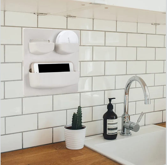 Plastic Self-Adhesive Storage Rack