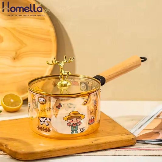 Thermal Power Furnace Heating Milk Pot High Boron Silicon High-temperature Resistant Glass Bowl Household Cooking Pot