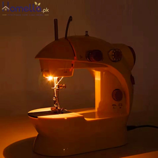Household Sewing Machine Portable Electric Sewing Machines with Light and Speed Control for Beginner DIY Home Sewing Accessories