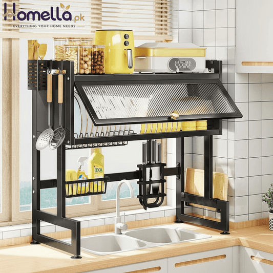 Wow Dish Draining Racks Wine Glass Holder Utensils Holder With Hooks Dish Drainers for Kitchen counter 95 cm