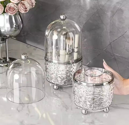 Cosmetics Luxury Storage Box Mekup Brush High-end Storage Box Rotating Dust-Proof Dressing Table Storage Bucket Acrylic Box