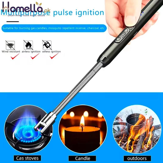 Kitchen Type-C Electric Arc Lighter Rechargeable Windproof BBQ Flameless Plasma Candle Long Lighters Hose Gas Stove Ignition Gun