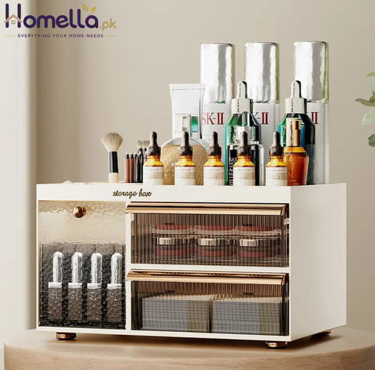 7 Area Cosmetics Separate Storage Box High-end Desktop Storage Rack Dressing Desktop Style Skincare Drawer style Storage Cabinet