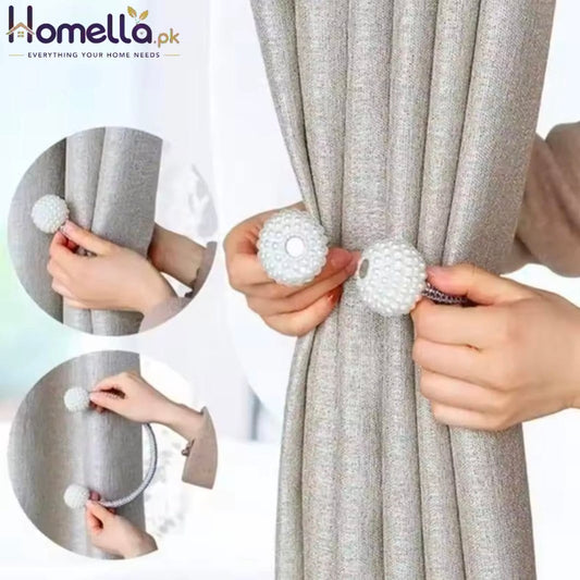 1/2Pcs Pearl Magnetic Curtain Clip Curtain Holders Tie Back Curtain Decor Accessories