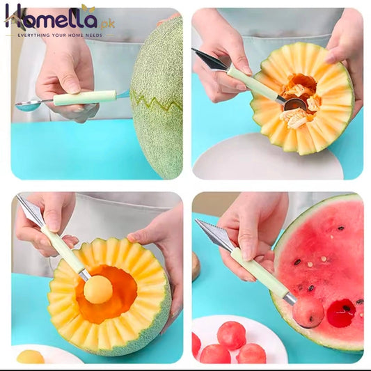 Kitchen DIY Cold Dishes Tools Gadgets Ice Cream Dig Ball Scoop Scoop Baller Multi Function Fruit Carving Knife Watermelon Baller