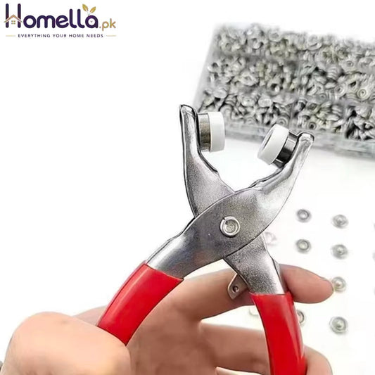 Sets Snap Fasteners Kit Tool, Metal Snap Buttons Rings with Fastener Pliers Press Tool Kit for Clothing Sewing