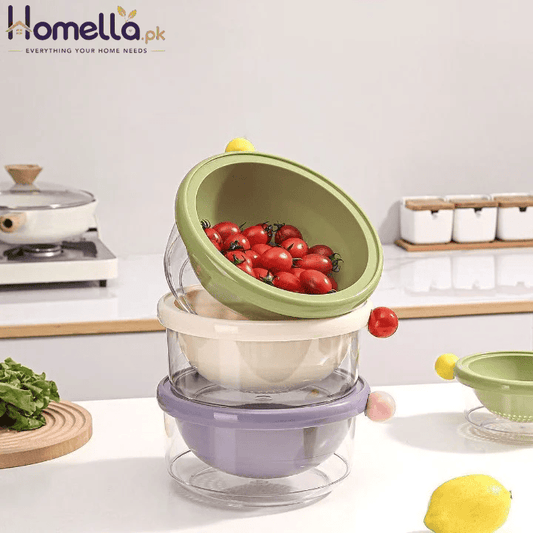 Layer Colander Home Decoration kitchen container Multifunctions for Healthy Fruit Washer