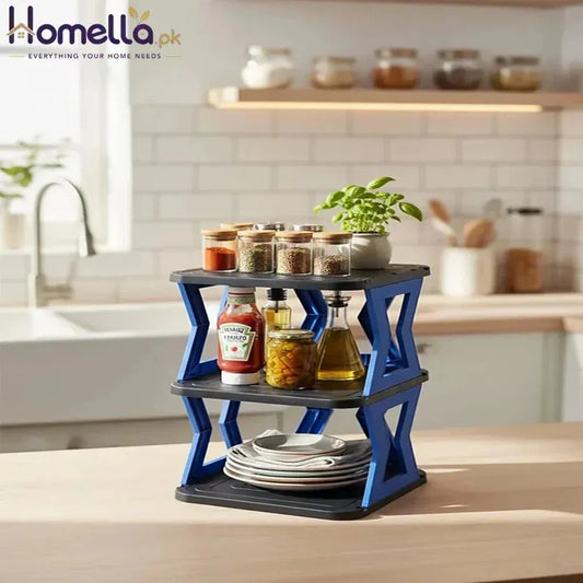3-Tier Space-Saving Kitchen Organizer Rack for Countertops