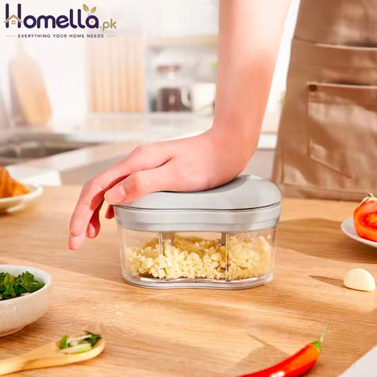 Manual Garlic Cutter Portable Home one-handed pushable telescopic garlic slicer Stainless Steel Blade Garlic Cutter
