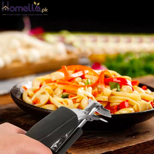 Hot Plate Gripper-Stainless Steel Anti-Scalding Bowl Clip With Silicone Handle for Moving Hot Plate, Pans, microwave Dishes