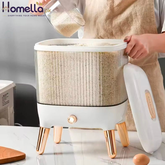 Light luxury, press type, rice bucket, household, sealed, moisture proof, large capacity