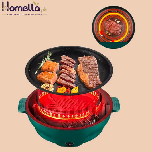 Electric Grill 110V Indoor Camping Korean BBQ Grill Barbecue Fast Heating BBQ Assesories Flat Top Gill Pancake Griddle Griddles