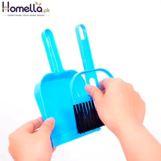 Mini Desktop Sweep Cleaning Brush Durable Keyboard Brush Desktop Sweep Two-Piece Set With Small Broom Dustpan Set