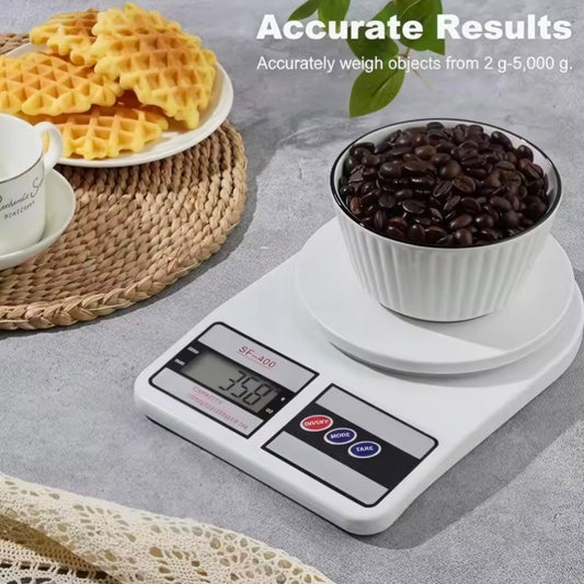 Digital Kitchen Scale 22lb/10kg Capacity, Stainless Steel
Food Scale with oz/g Units | Replaceable Battery Power |