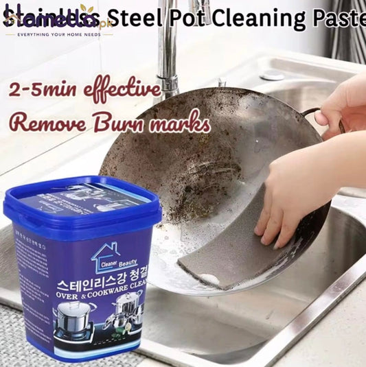 All Purpose Cleaner, Stainless Steel Cleaning Paste Powerful Cookware Rust Removal Cleaning Paste, kitchen Stainless Steel Cleaner