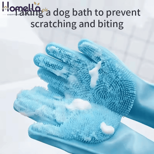 Silicone gloves 1 Pair Dishwashing Cleaning