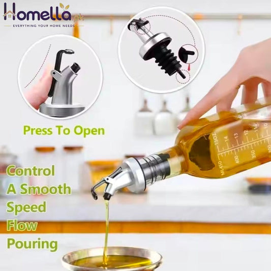 Transparent Glass Olive Oil Bottle Leakproof Kitchen Seasoning Soy Vinegar Square Glass Bottle Kitchen Supplies New Dropshipping