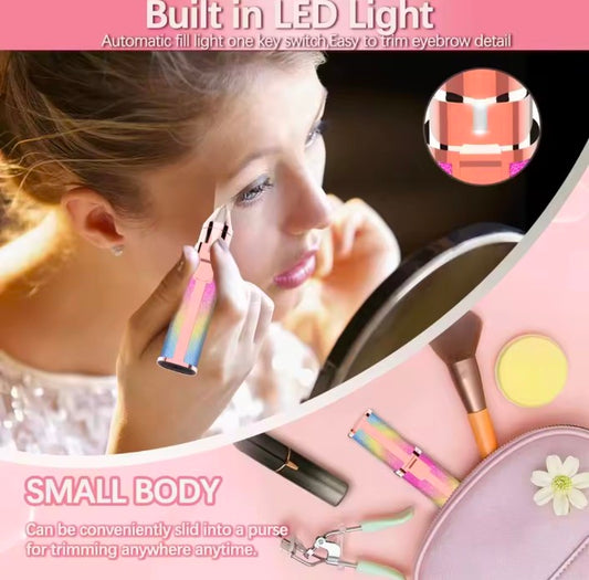 Electric Use Rechargeable Eyebrow Trimmer Razor 2 in 1 Hair Removal Facial Lipstick pen Shaver for Women Epilator