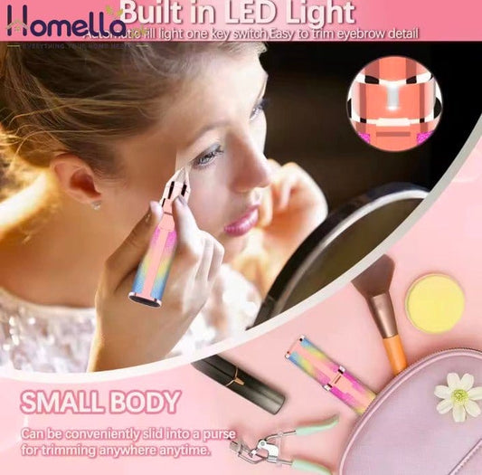 Electric Use Rechargeable Eyebrow Trimmer Razor 2 in 1 Hair Removal Facial Lipstick pen Shaver for Women Epilator